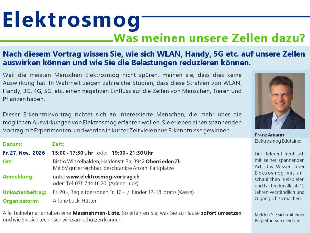 Elektrosmog - Was meinen Deine Zellen ?